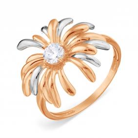 Золотое кольцо Karatov Т142018552 с фианитом Т142018552 фото