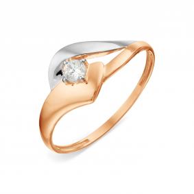 Золотое кольцо Karatov Т14201А024 с фианитом Т14201А024 фото