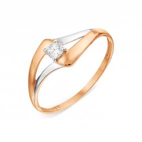 Золотое кольцо Karatov Т14201А025 с фианитом Т14201А025 фото