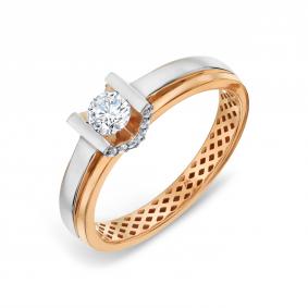 Золотое кольцо Karatov Т14201Б204 с фианитом Т14201Б204 фото