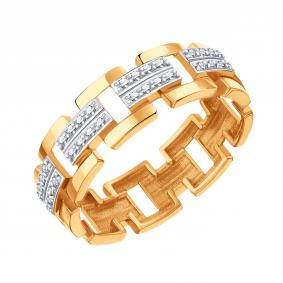 Золотое кольцо Karatov Т14201Б356 с фианитом Т14201Б356 фото