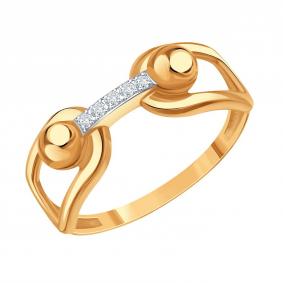 Золотое кольцо Karatov Т14201Б496 с фианитом Т14201Б496 фото