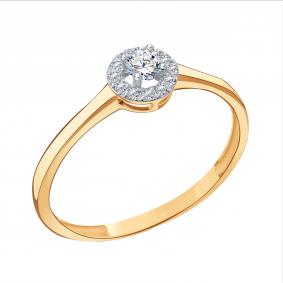 Золотое кольцо Karatov Т14201Д711 с фианитом Т14201Д711 фото
