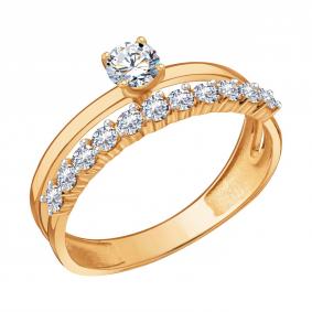 Золотое кольцо Karatov Т14201Д713 с фианитом Т14201Д713 фото