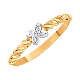 Золотое кольцо Karatov Т14201Д824 с фианитом Т14201Д824 фото