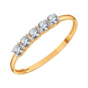 Золотое кольцо Karatov Т14201И028 с фианитом Т14201И028 фото