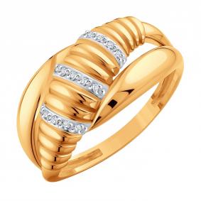 Золотое кольцо Karatov Т14201И035 с фианитом Т14201И035 фото