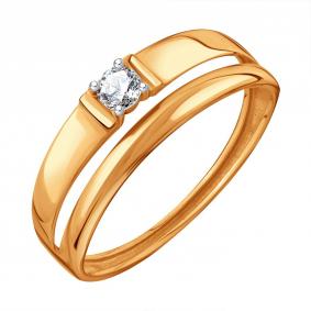 Золотое кольцо Karatov Т14201И120 с фианитом Т14201И120 фото