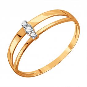 Золотое кольцо Karatov Т14201И122 с фианитом Т14201И122 фото