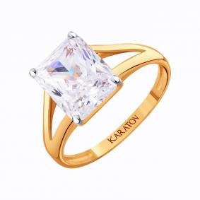 Золотое кольцо Karatov Т14201И166-К с фианитом Т14201И166-К фото