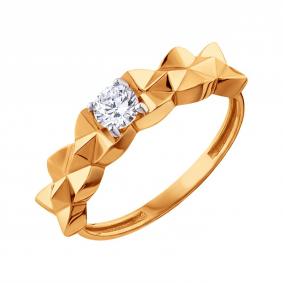 Золотое кольцо Karatov Т14201И228 с фианитом Т14201И228 фото
