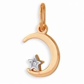 Золотая подвеска Karatov Т142031905 с фианитом Т142031905 фото