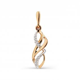 Золотая подвеска Karatov Т142032754 с фианитом Т142032754 фото