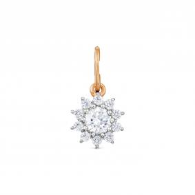 Золотая подвеска Karatov Т142033842 с фианитом Т142033842 фото