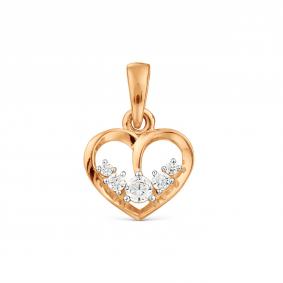 Золотая подвеска Karatov Т142035167 с фианитом Т142035167 фото