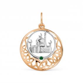 Золотая подвеска Karatov Т142035590 с фианитом Т142035590 фото