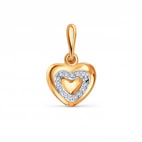 Золотая подвеска Karatov Т142035702 с фианитом Т142035702 фото