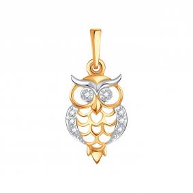 Золотая подвеска Karatov Т142036136 с фианитом Т142036136 фото