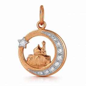 Золотая подвеска Karatov Т14203951 с фианитом Т14203951 фото