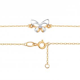 Золотой браслет Karatov Т142101122 с фианитом Т142101122 фото