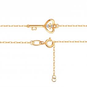 Золотой браслет Karatov Т142101187 с фианитом Т142101187 фото