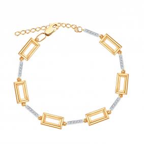 Золотой браслет Karatov Т142101202 с фианитом Т142101202 фото