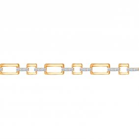 Золотой браслет Karatov Т142101203 с фианитом Т142101203 фото