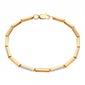 Золотой браслет Karatov Т142101211 с фианитом Т142101211 фото