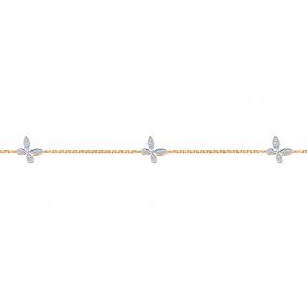 Золотой браслет Karatov Т142101469 с фианитом Т142101469 фото