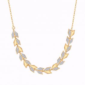 Золотое колье Karatov Т142111004 с фианитом Т142111004 фото