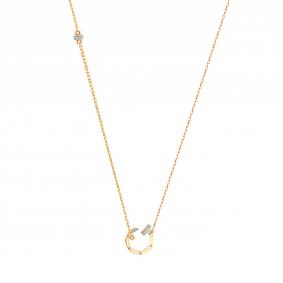 Золотое колье Karatov Т142111096 с фианитом Т142111096 фото