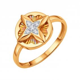 Золотое кольцо Karatov Т14261И186 с фианитом Т14261И186 фото