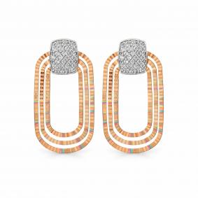 Золотые серьги Karatov Т14262Е491 с фианитом Т14262Е491 фото