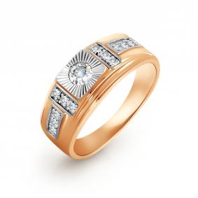 Золотое кольцо Karatov Т142642900 с фианитом Т142642900 фото