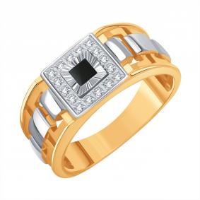 Золотое кольцо Karatov Т142642936 с фианитом Т142642936 фото