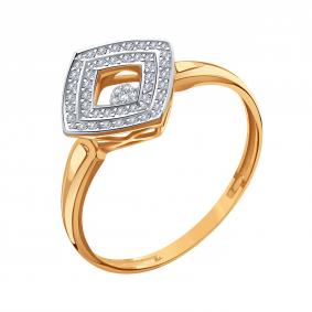 Золотое кольцо Karatov с танцующим бриллиантом Т14501Д163 Т14501Д163 фото