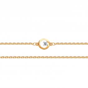 Золотой браслет Karatov Т145101243 с бриллиантом Т145101243 фото