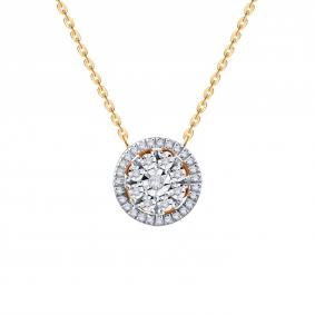 Золотое колье Karatov Т145112194 с бриллиантом Т145112194 фото