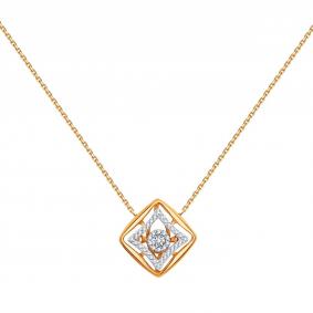 Золотое колье Karatov с танцующим бриллиантом Т145112247 Т145112247 фото