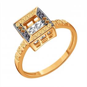 Золотое кольцо Karatov Т14561Б951 с бриллиантом Т14561Б951 фото