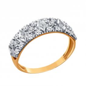 Золотое кольцо Karatov Т14561Д295 с бриллиантом Т14561Д295 фото