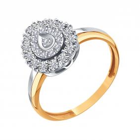 Золотое кольцо Karatov Т14561Д296 с бриллиантом Т14561Д296 фото