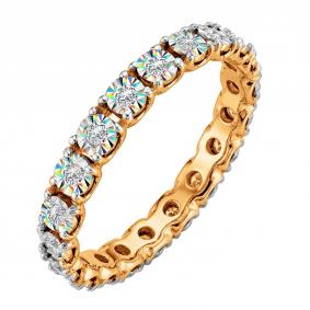 Золотое кольцо Karatov Т14561Д303 с бриллиантом Т14561Д303 фото