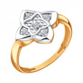 Золотое кольцо Karatov Т14561Д740 с бриллиантом Т14561Д740 фото