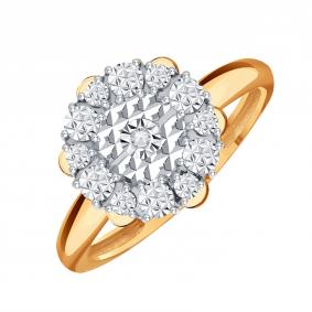 Золотое кольцо Karatov Т14561Д814 с бриллиантом Т14561Д814 фото