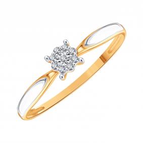 Золотое кольцо Karatov Т14561И068 с бриллиантом Т14561И068 фото