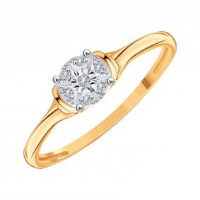 Золотое кольцо Karatov Т14561И069 с бриллиантом Т14561И069 фото