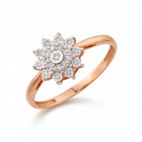 Золотое кольцо Karatov Т14561И152 с бриллиантом Т14561И152 фото