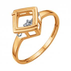 Золотое кольцо Karatov с танцующим бриллиантом Т14561И193 Т14561И193 фото