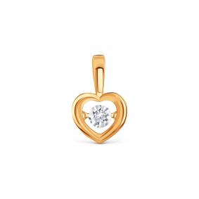 Золотая подвеска Karatov с танцующим бриллиантом Т145635067 Т145635067 фото